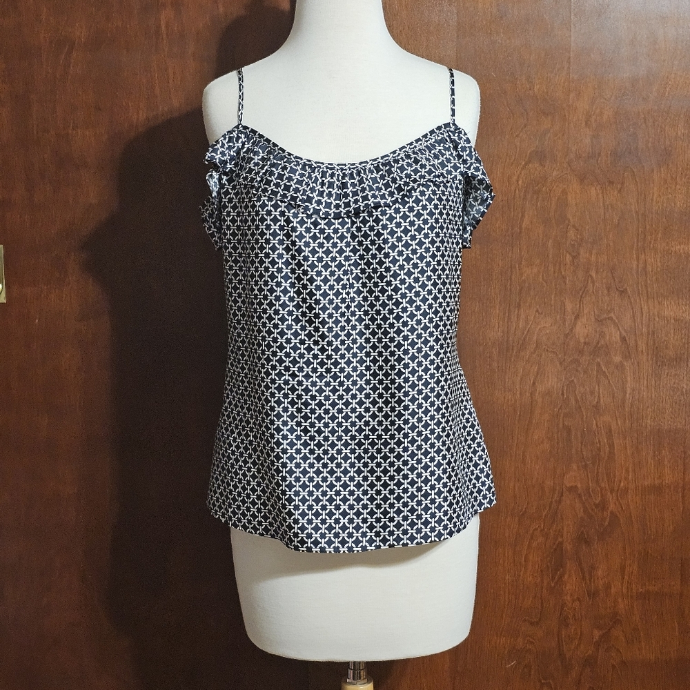 Vineyard Vine Lattice Navy Tank